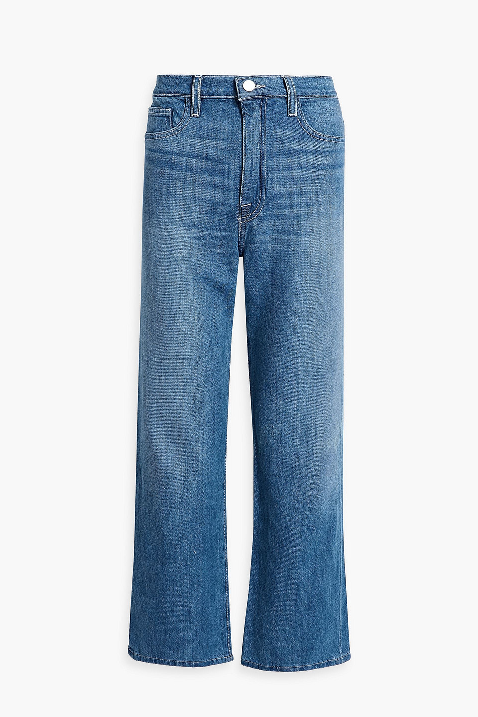 frame - 1978 high-rise straight leg jeans - blue - 25