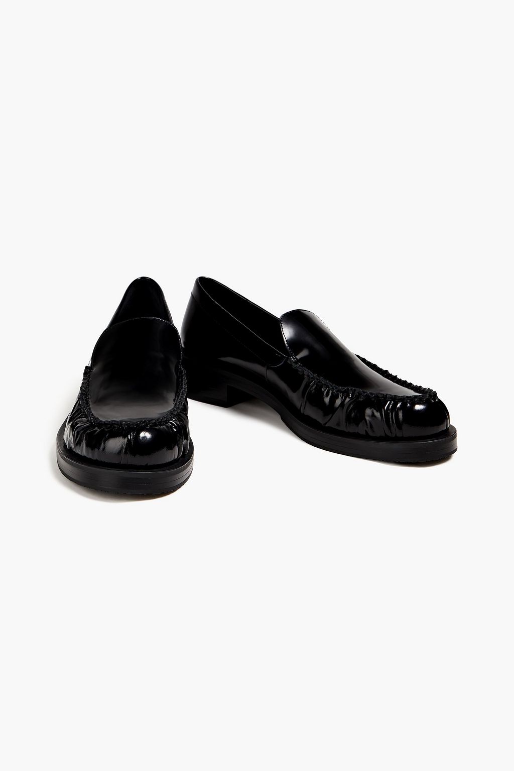 STUART WEITZMAN Grayson patent-leather loafers