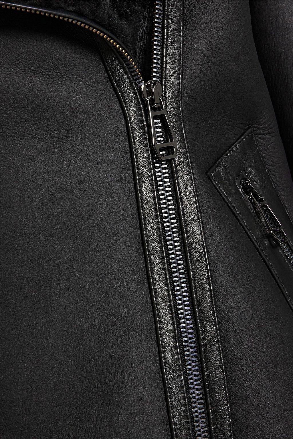 DOM GOOR Snoopy shearling biker jacket