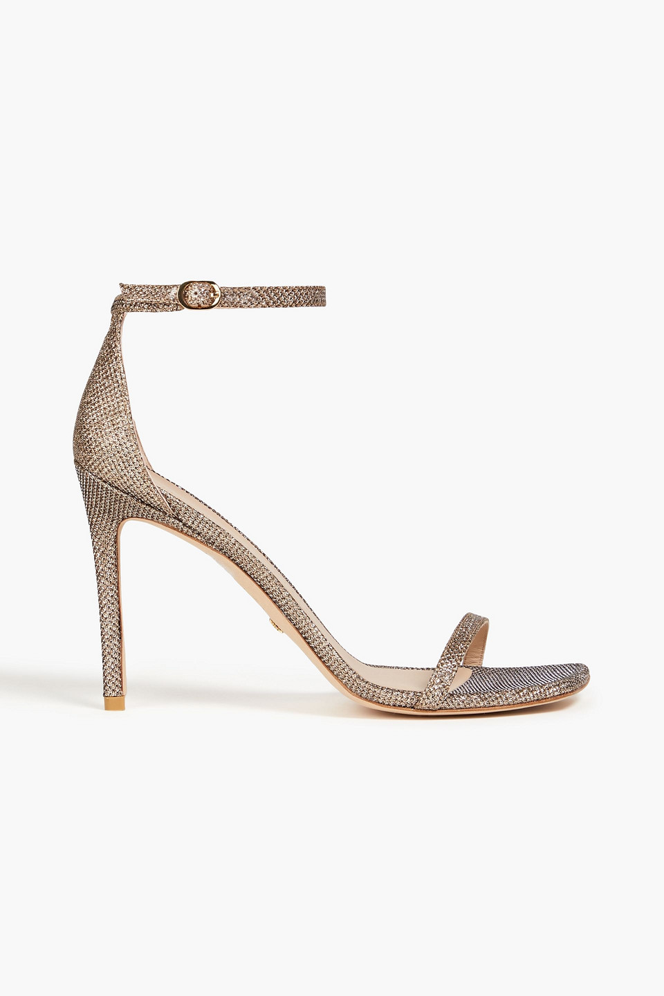 STUART WEITZMAN LAMÉ SANDALS