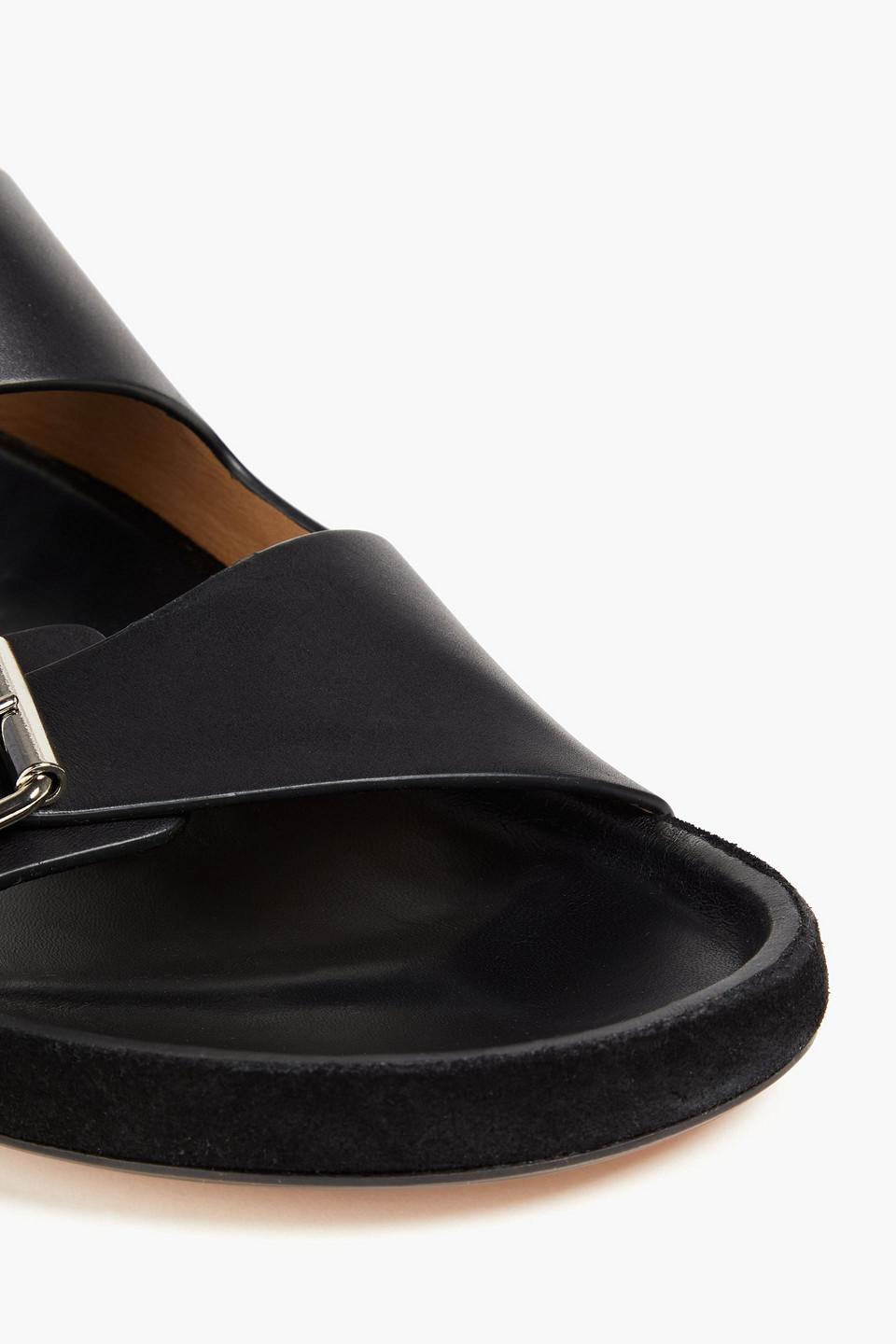 ISABEL MARANT LEKSON LEATHER SLIDES