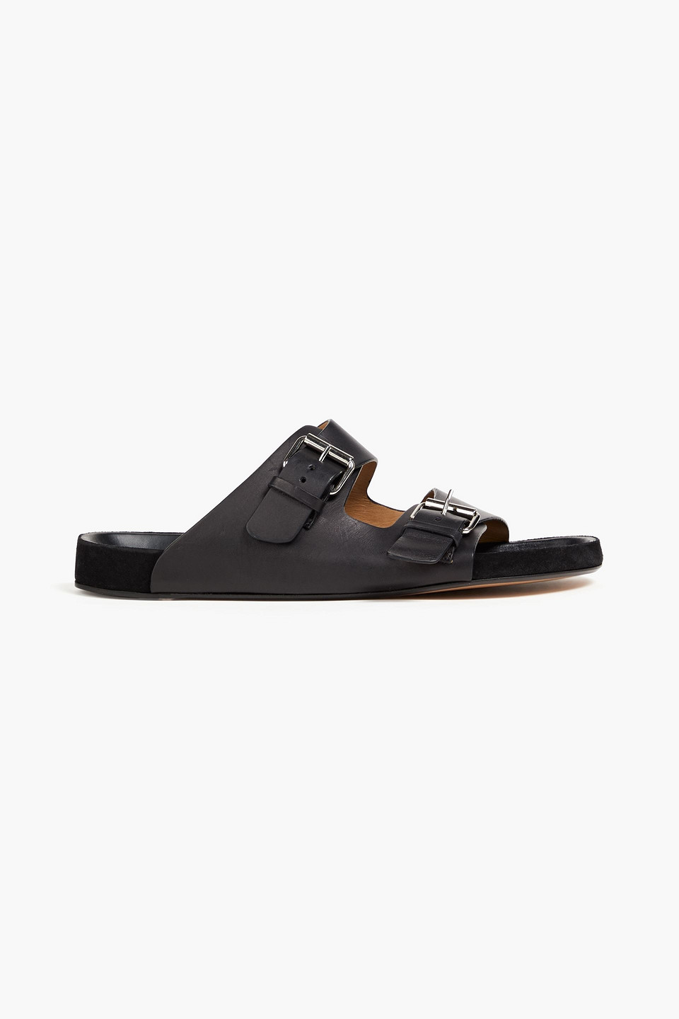 ISABEL MARANT LEKSON LEATHER SLIDES