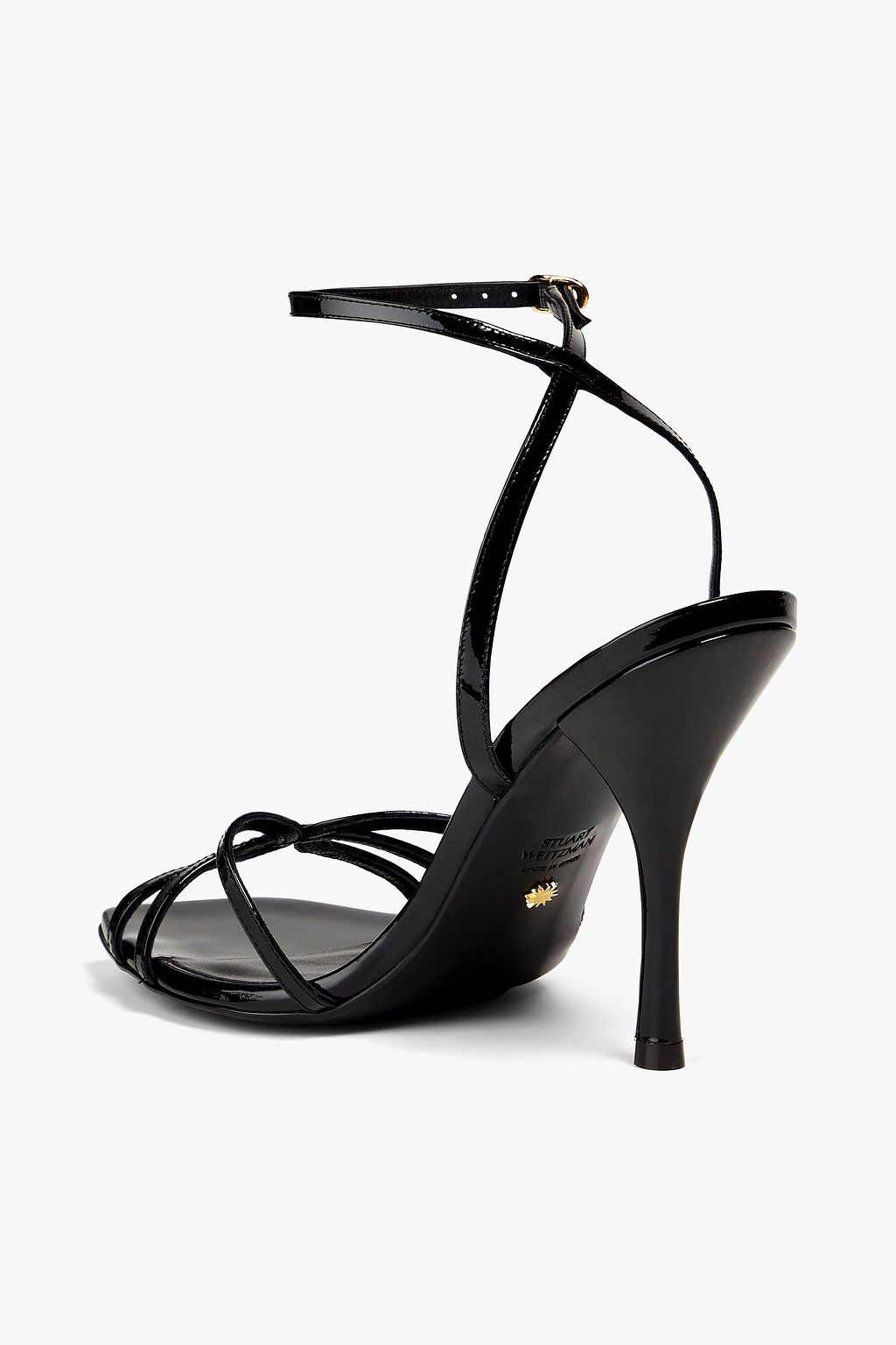 STUART WEITZMAN صندل مصنوع من الجلد اللامع