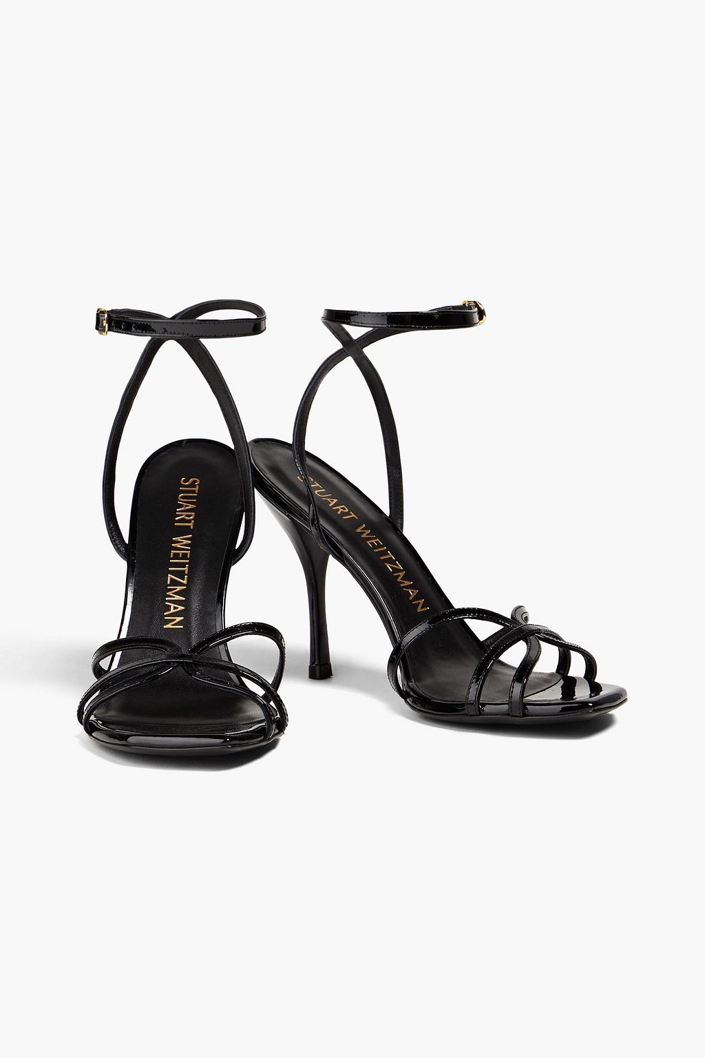 STUART WEITZMAN صندل مصنوع من الجلد اللامع