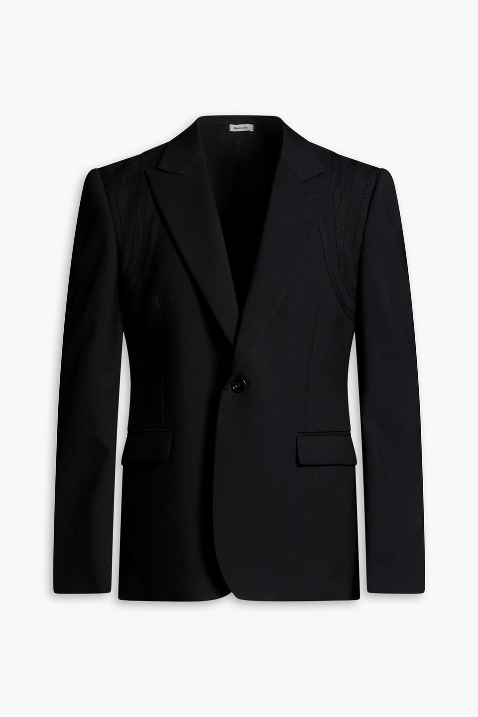 mcqueen - wool-tweed blazer - black - it 50