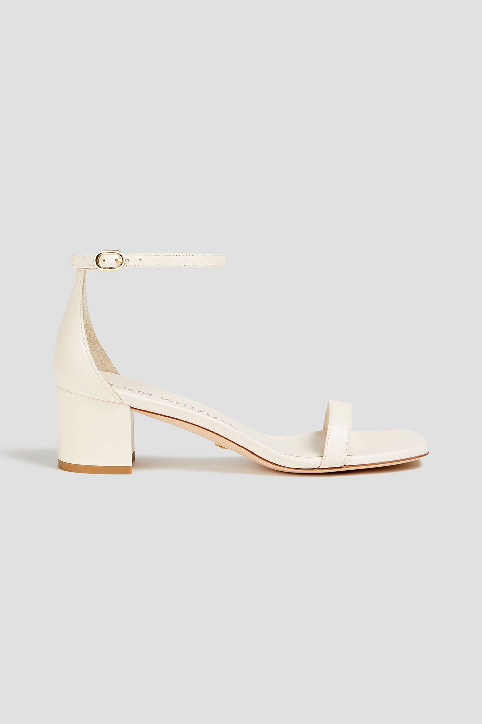 Stuart Weitzman - Simple Curve 50 leather sandals - White - EU 41