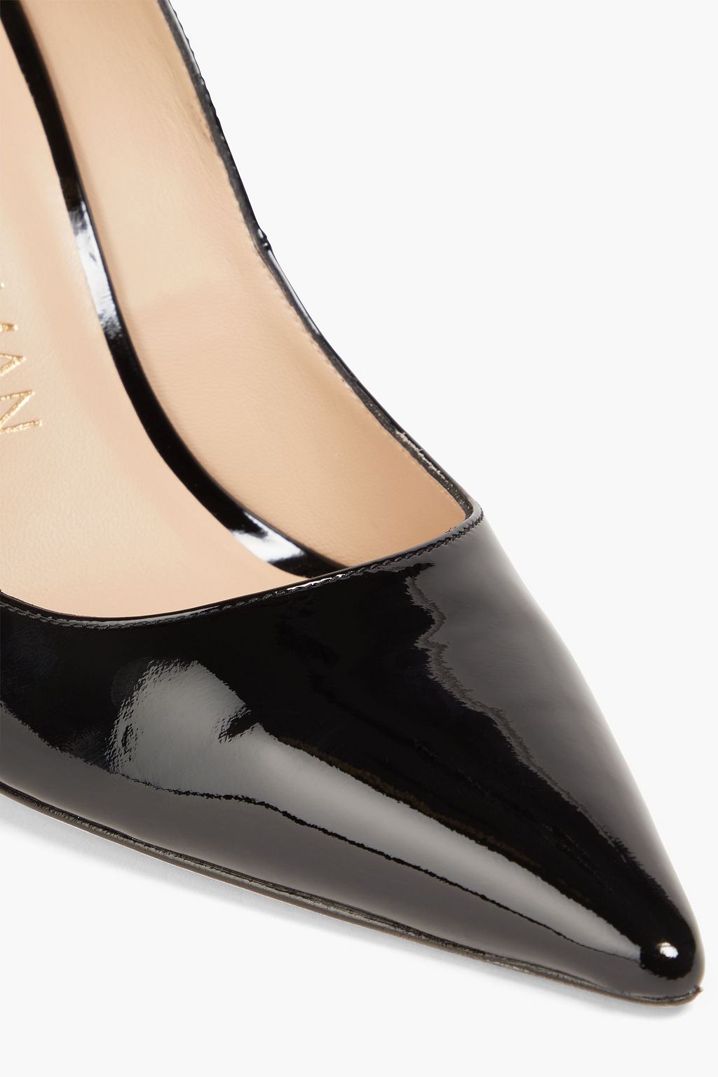 STUART WEITZMAN Stuart 100 scalloped patent-leather pumps