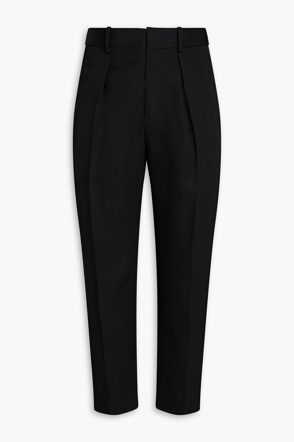 Isabel Marant Nicko Tapered Linen-blend Twill Trousers In Schwarz