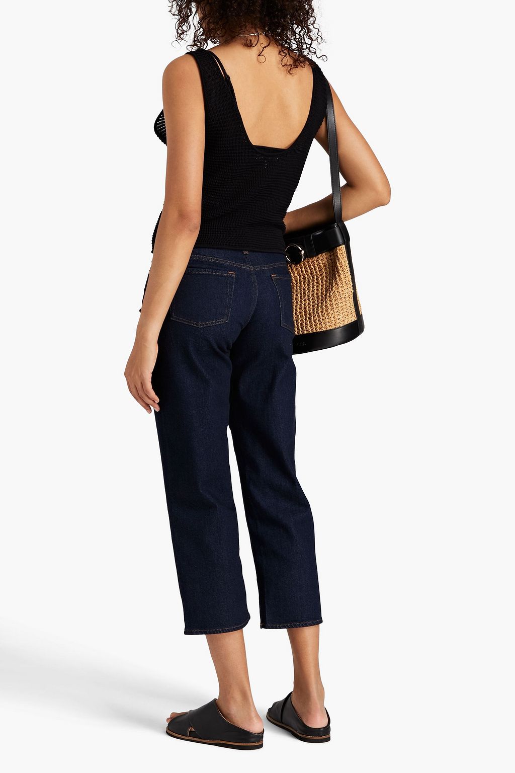 7 FOR ALL MANKIND جينز “مودرن” بأرجل مستقيمة وخصر متوسط الارتفاع