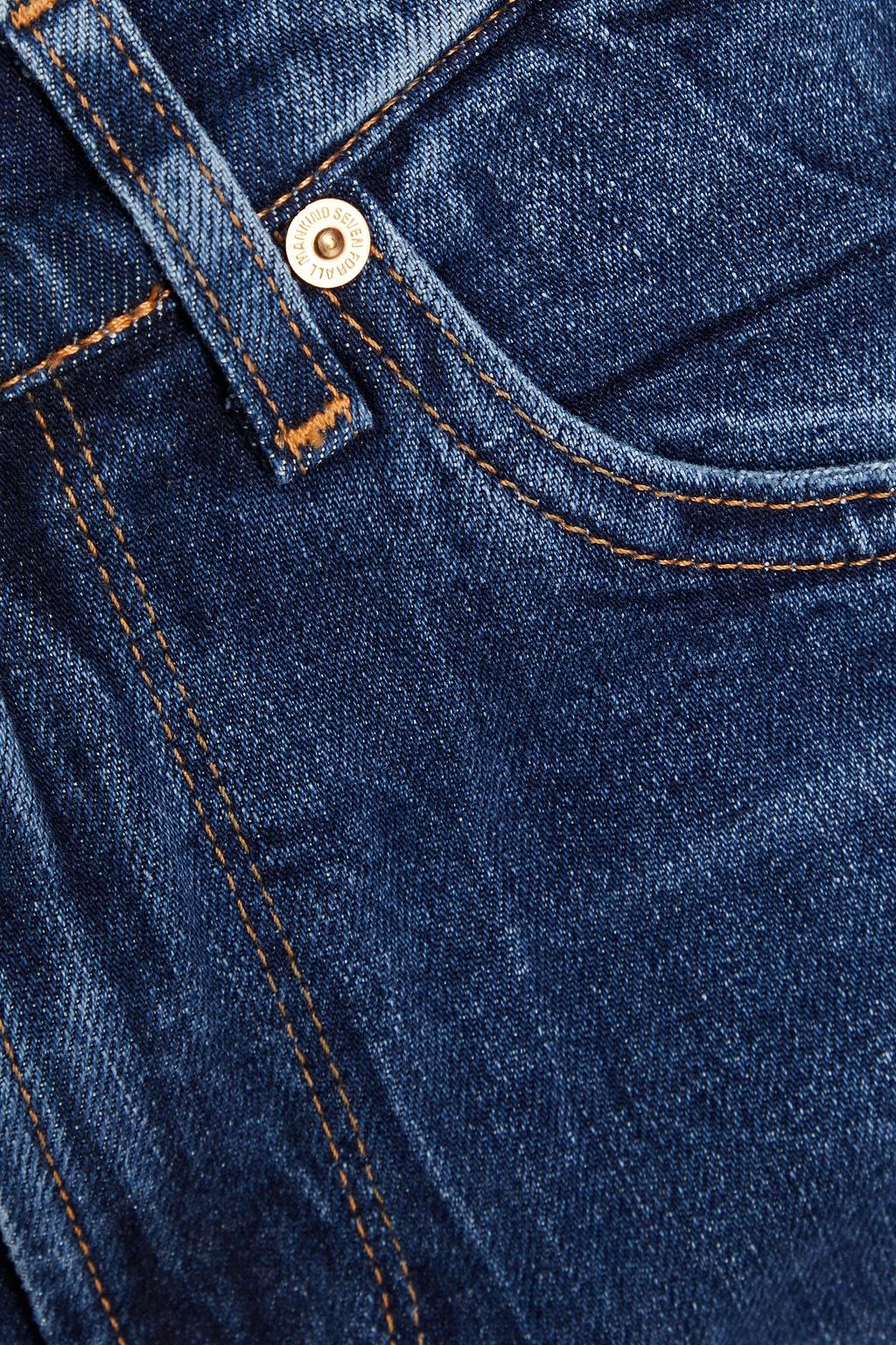 7 FOR ALL MANKIND جينز «موديرن» قصير بأرجل مستقيمة وبخصر عالٍ