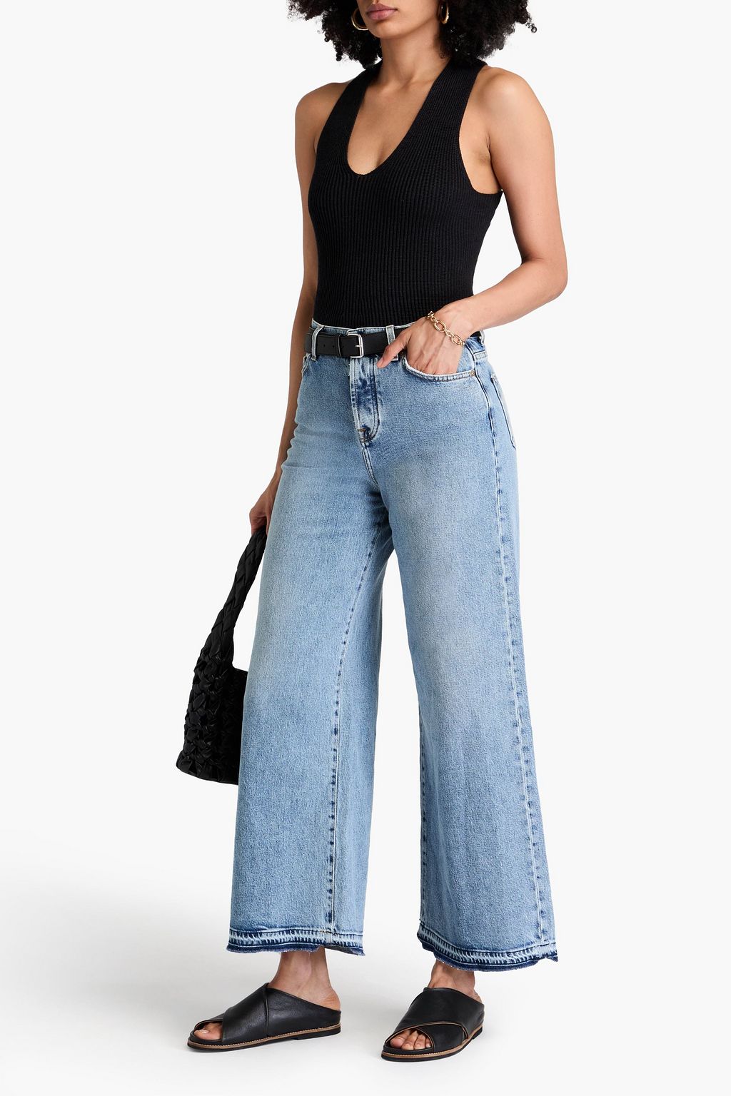 7 FOR ALL MANKIND Zoey hoch sitzende Jeans mit weitem Bein