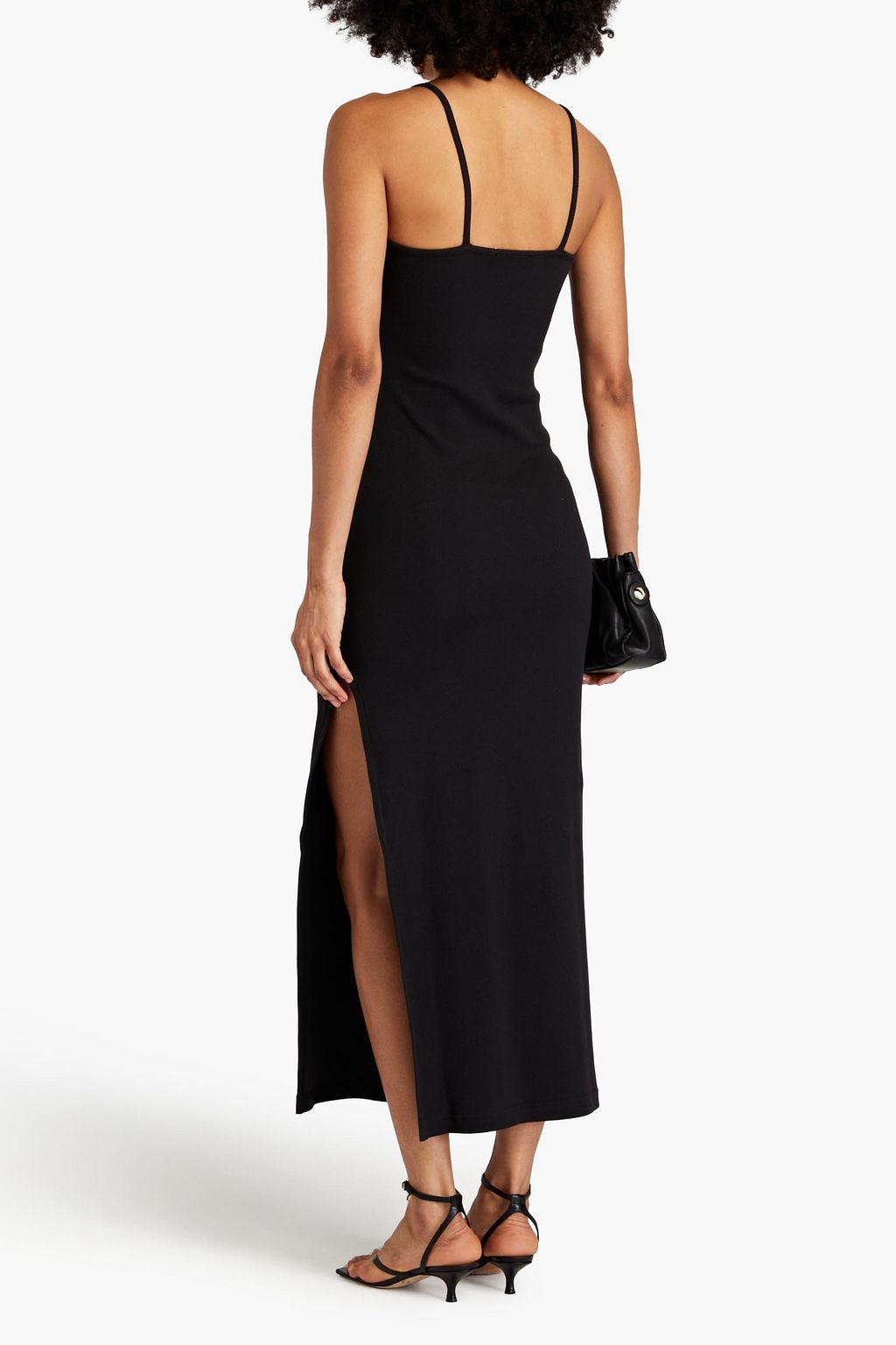 ANNA QUAN Ribbed stretch-cotton jersey midi dress