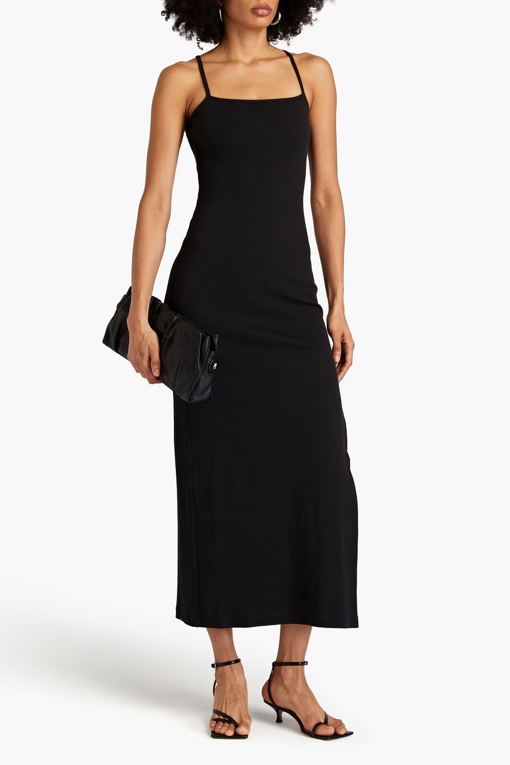 ANNA QUAN Ribbed stretch-cotton jersey midi dress