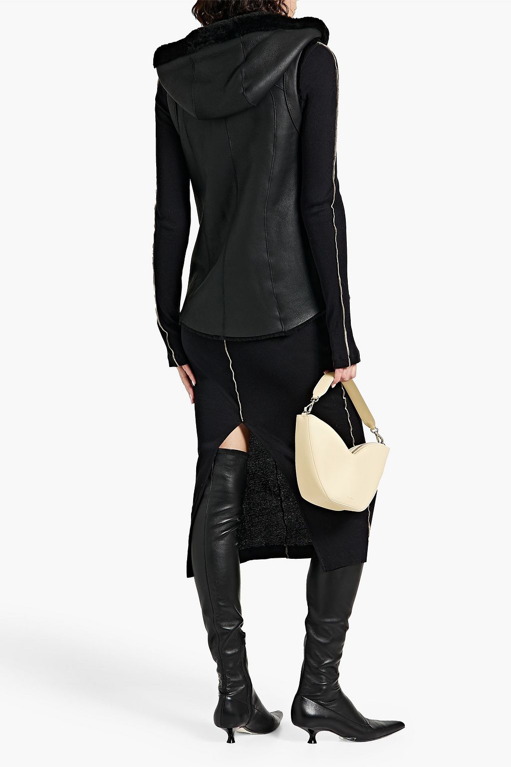 DOM GOOR Reversible shearling hooded vest