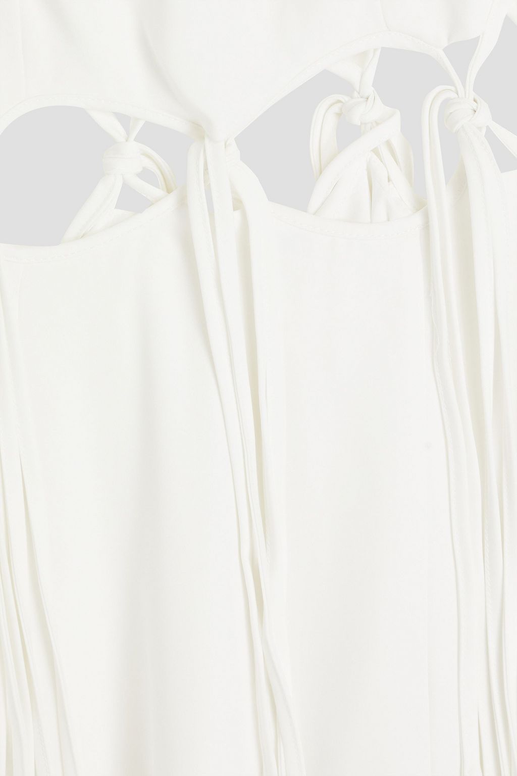 ANNA QUAN Josie cutout knotted crepe de chine maxi dress