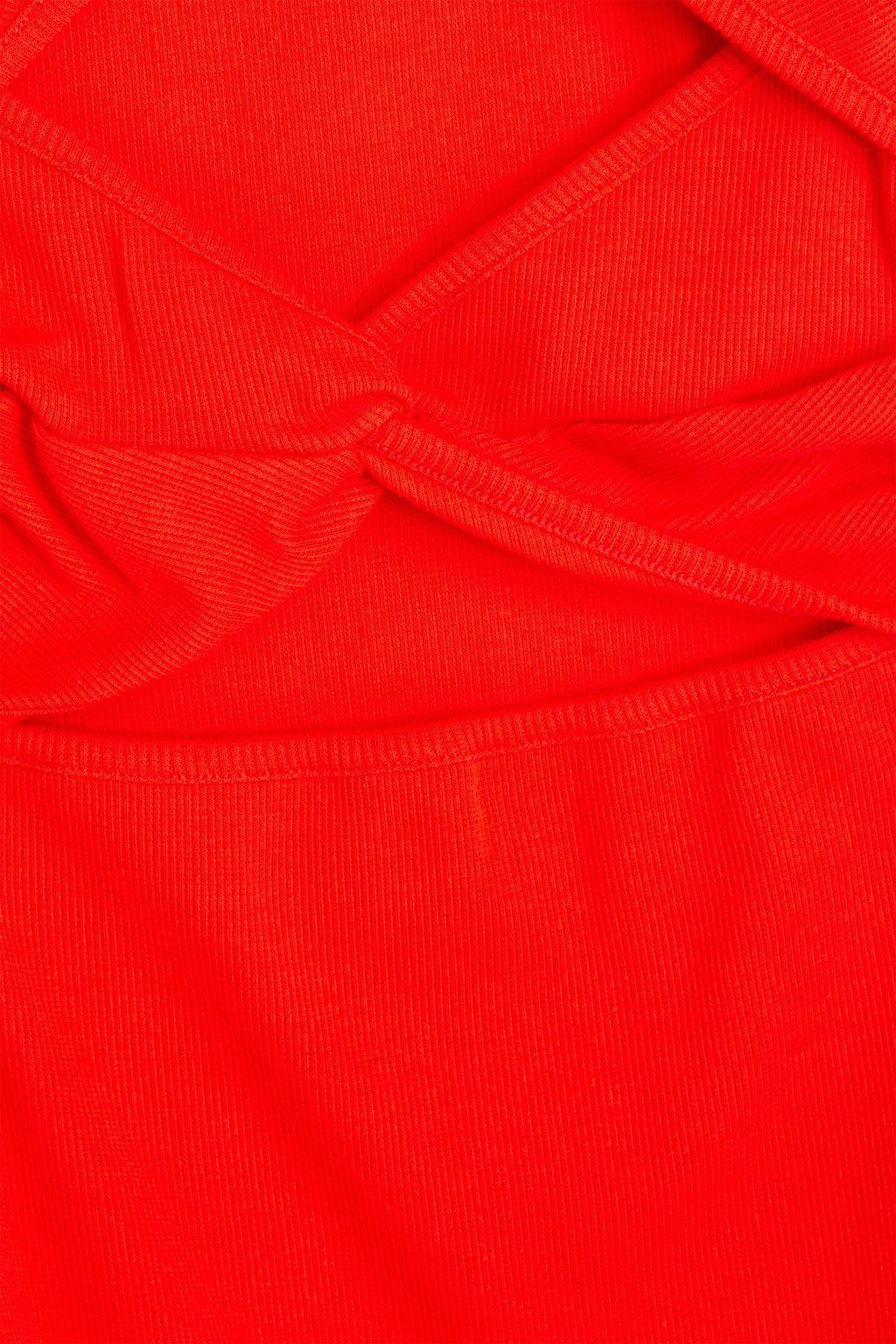 ANNA QUAN Maxikleid aus geripptem Stretch-Baumwoll-Jersey mit Cut-outs und Twist-Detail