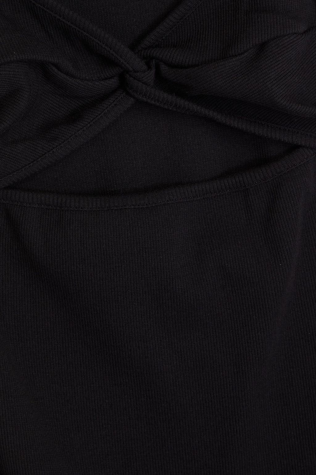 ANNA QUAN Maxikleid aus geripptem Stretch-Baumwoll-Jersey mit Cut-outs und Twist-Detail