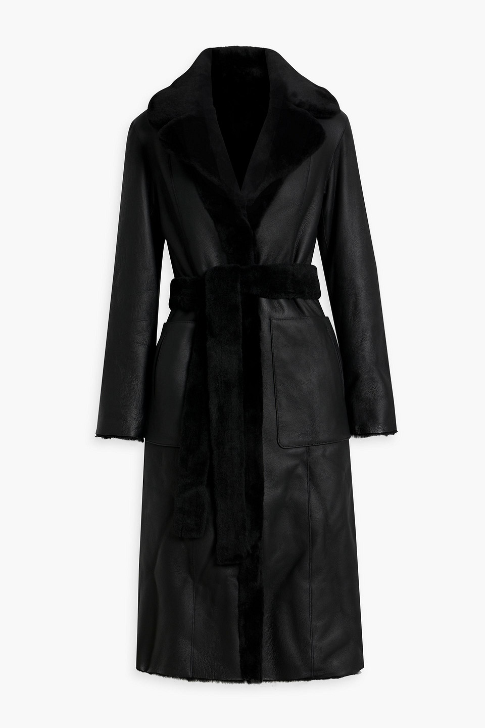 Dom Goor Kelly Shearling Coat In Black