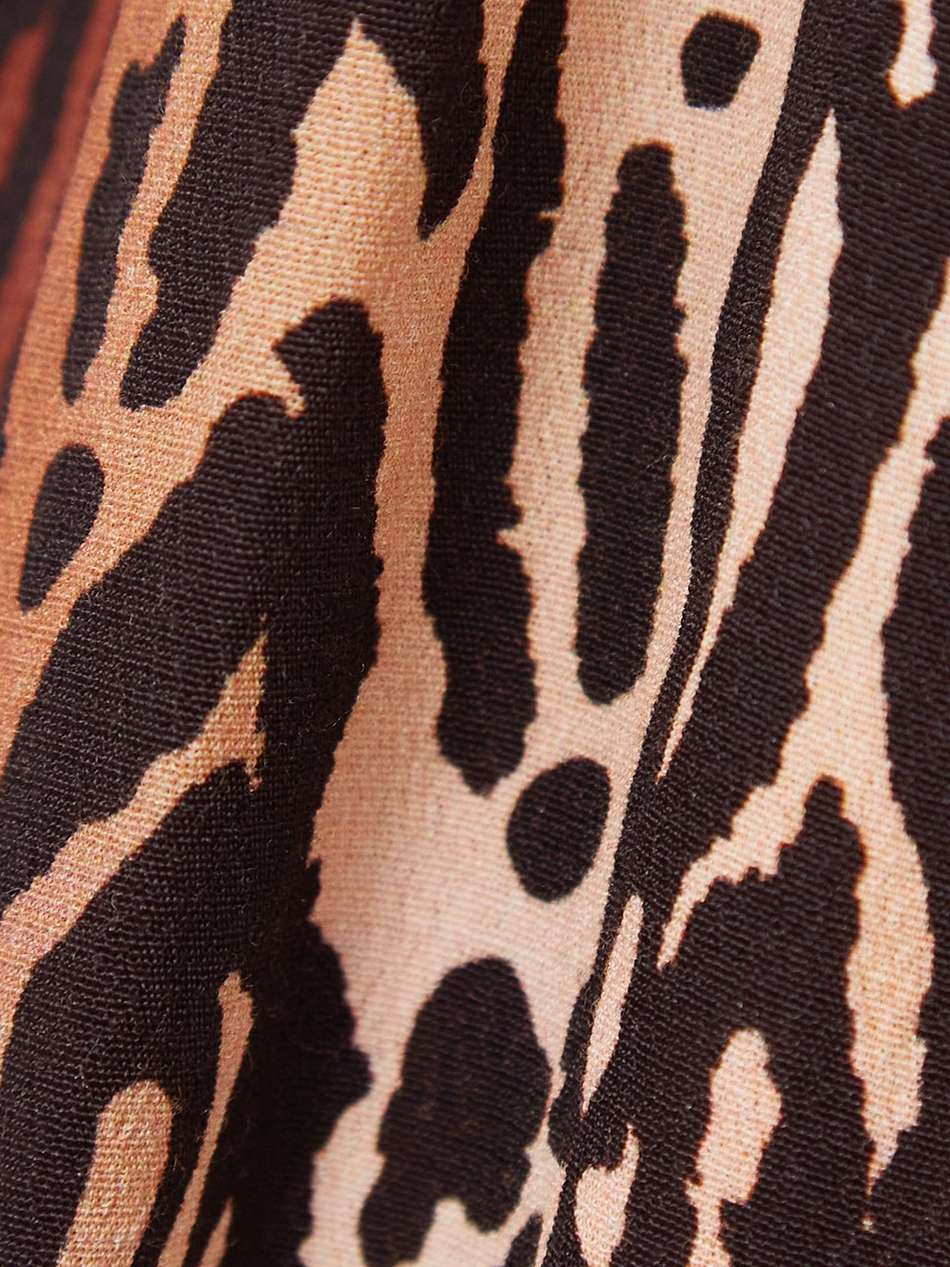 karen crystal-embellished leopard-print crepe midi dress