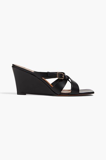 Black wedges sale on sale