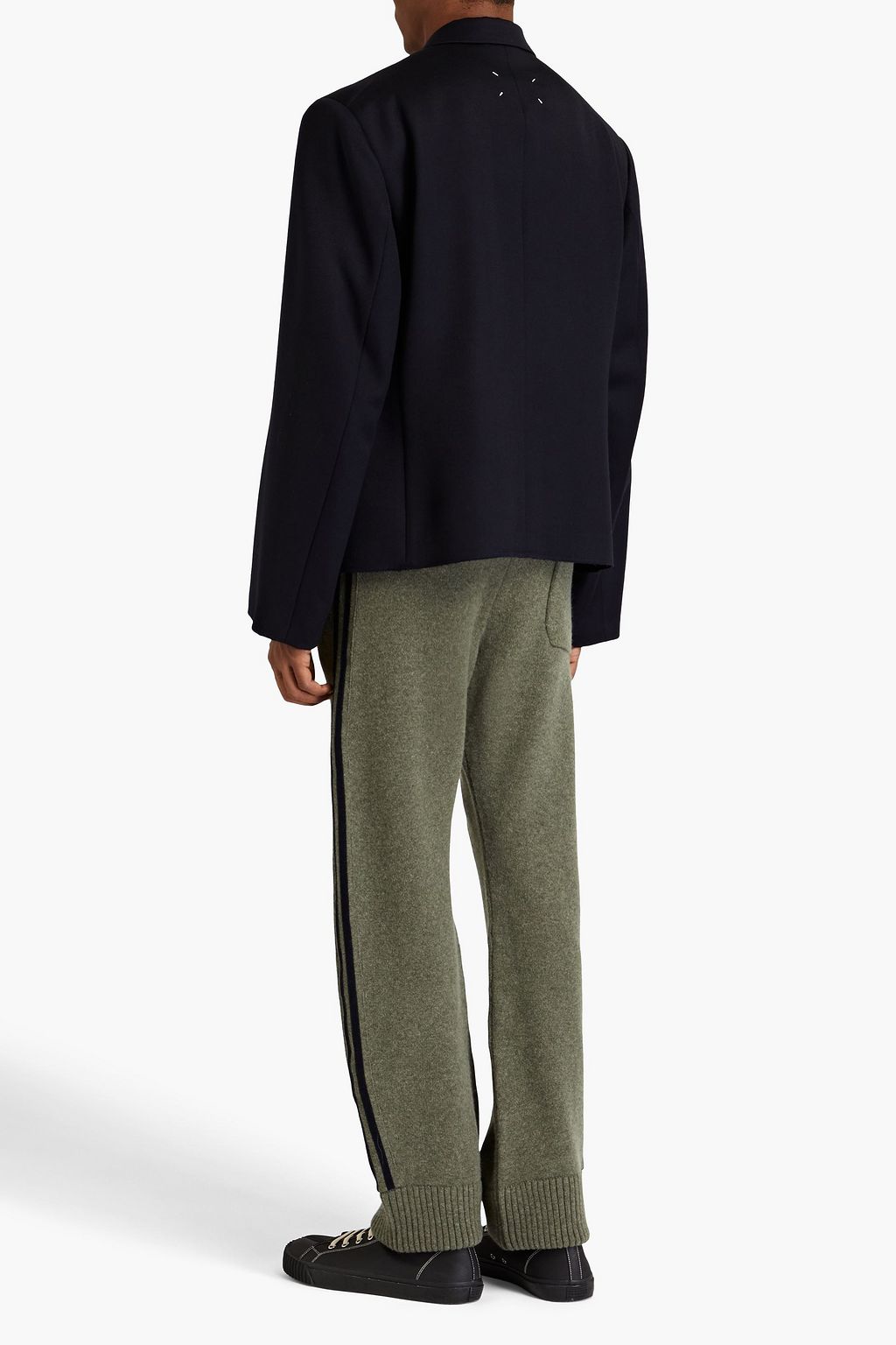 MAISON MARGIELA ウール スウェットパンツ ストライプ