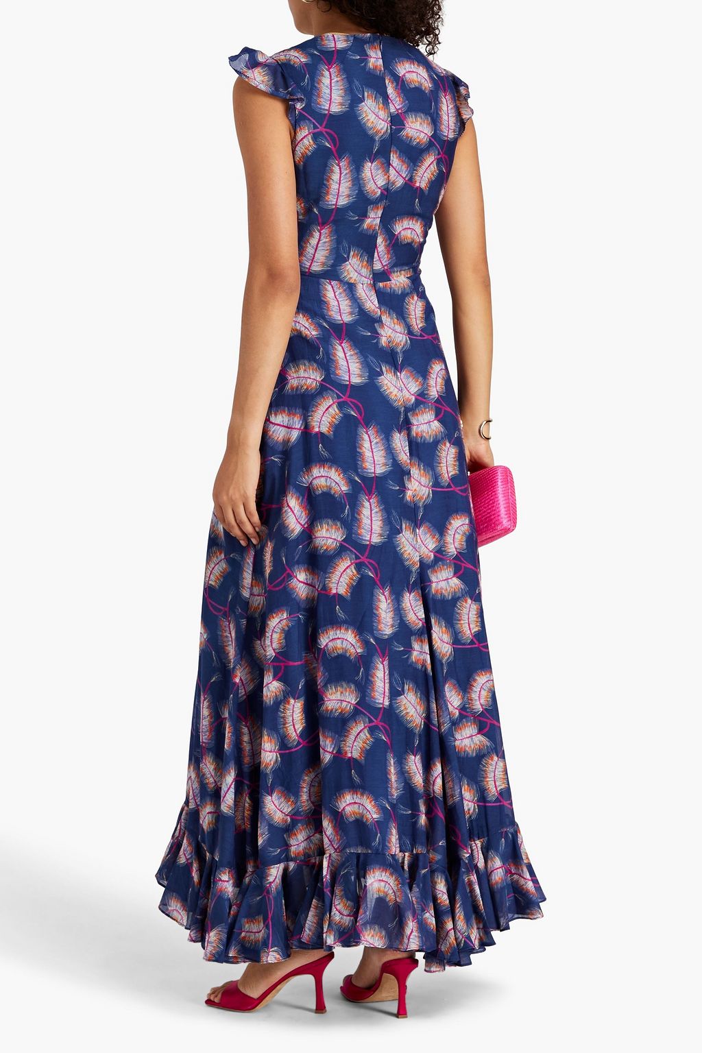 SALONI Emma floral-print cotton and silk-blend maxi dress