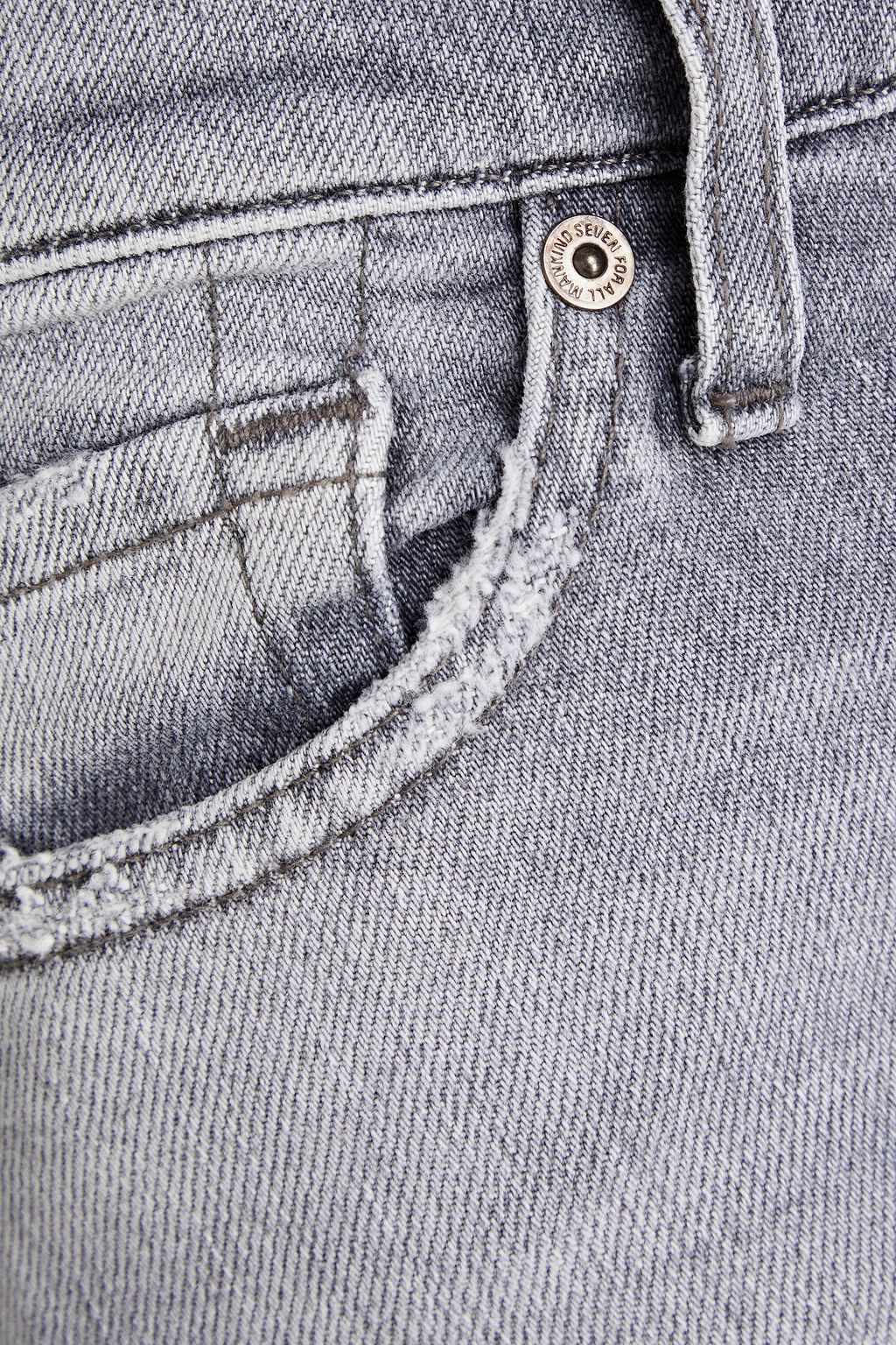 7 FOR ALL MANKIND Modern Dojo distressed faded mid-rise flared jeans