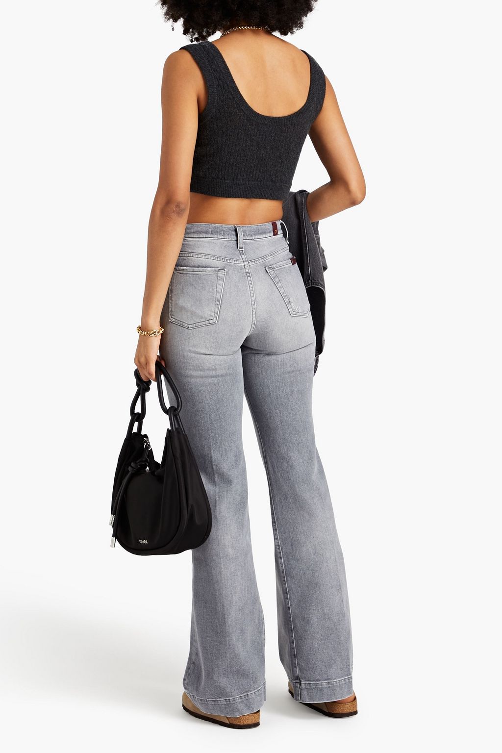 7 FOR ALL MANKIND Modern Dojo distressed faded mid-rise flared jeans