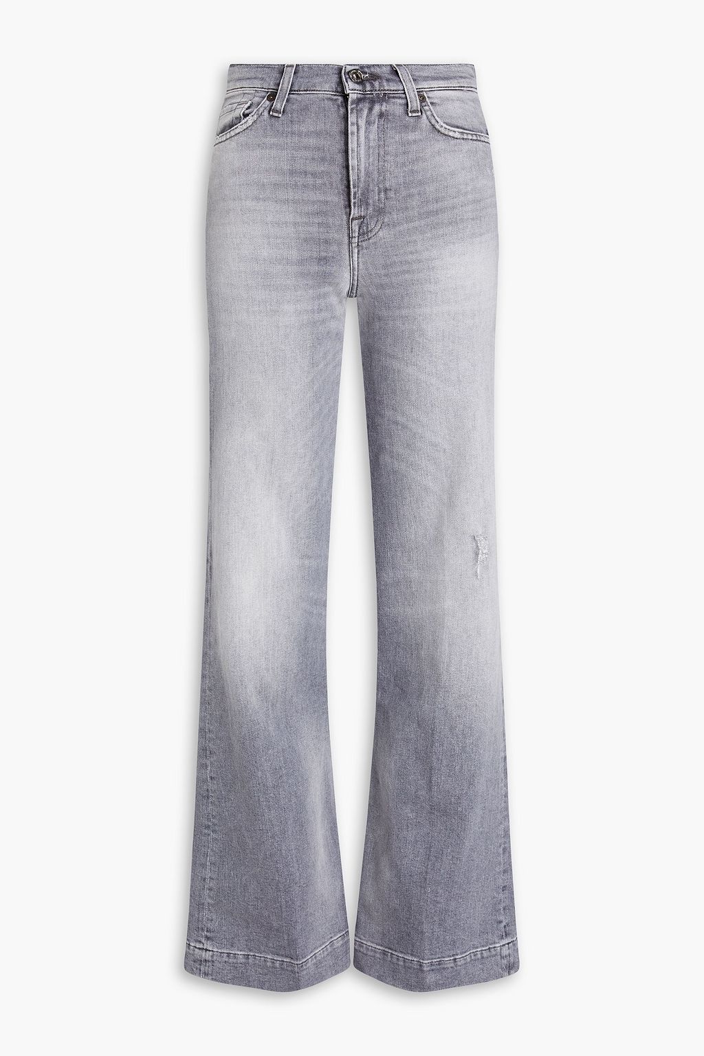 7 FOR ALL MANKIND Modern Dojo distressed faded mid rise flared jeans THE OUTNET