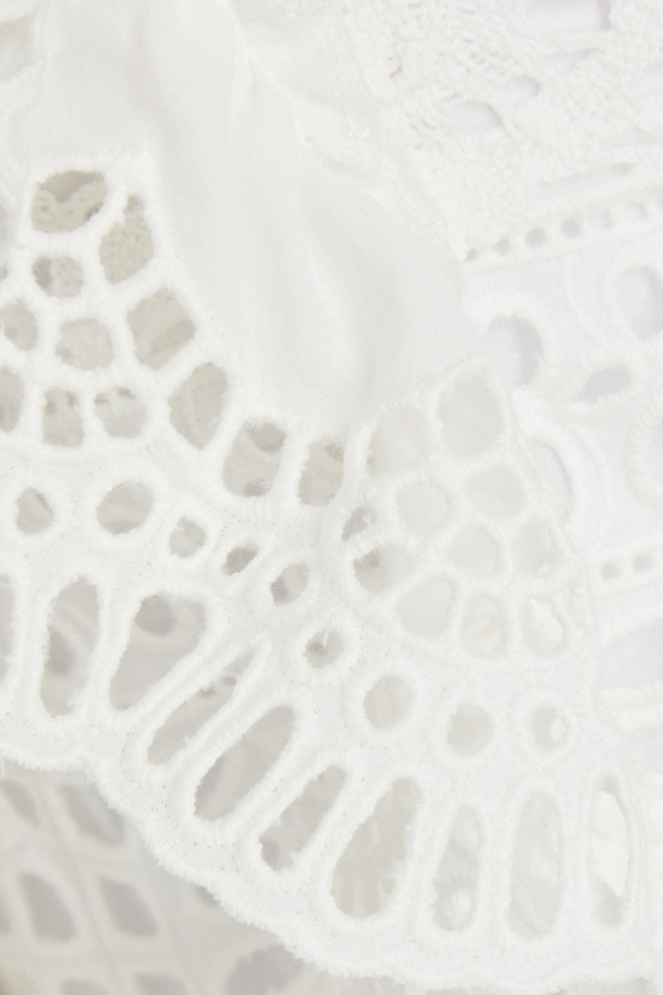 Sea Patrizia Ruffled Lace Tie-back Blouse In White