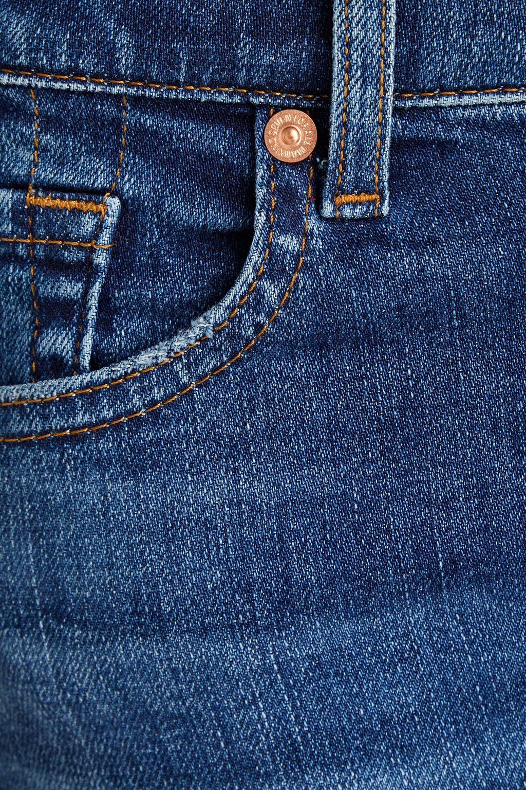 7 FOR ALL MANKIND Faded low-rise bootcut jeans