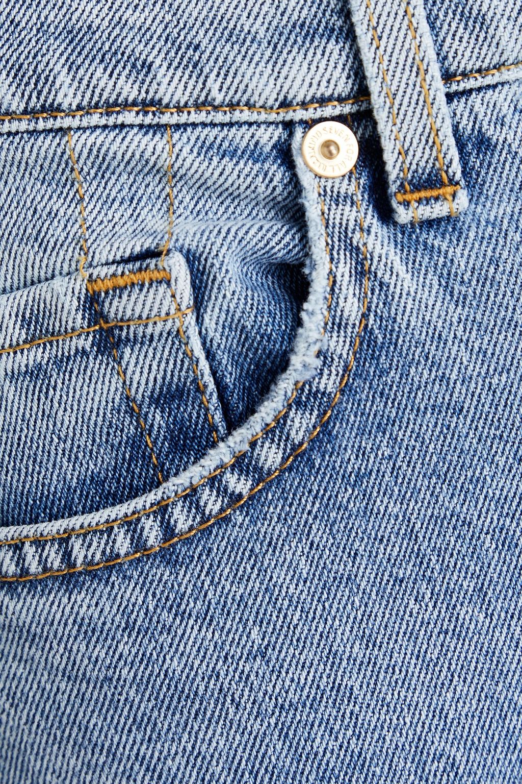 7 FOR ALL MANKIND 페이디드 하이라이즈 스트레이트 레그 진