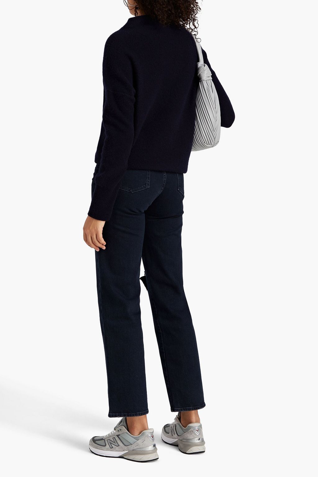 7 FOR ALL MANKIND جينز “لوجان ستوف بايب” بأرجل مستقيمة وخصر عالٍ بتأثير معتق