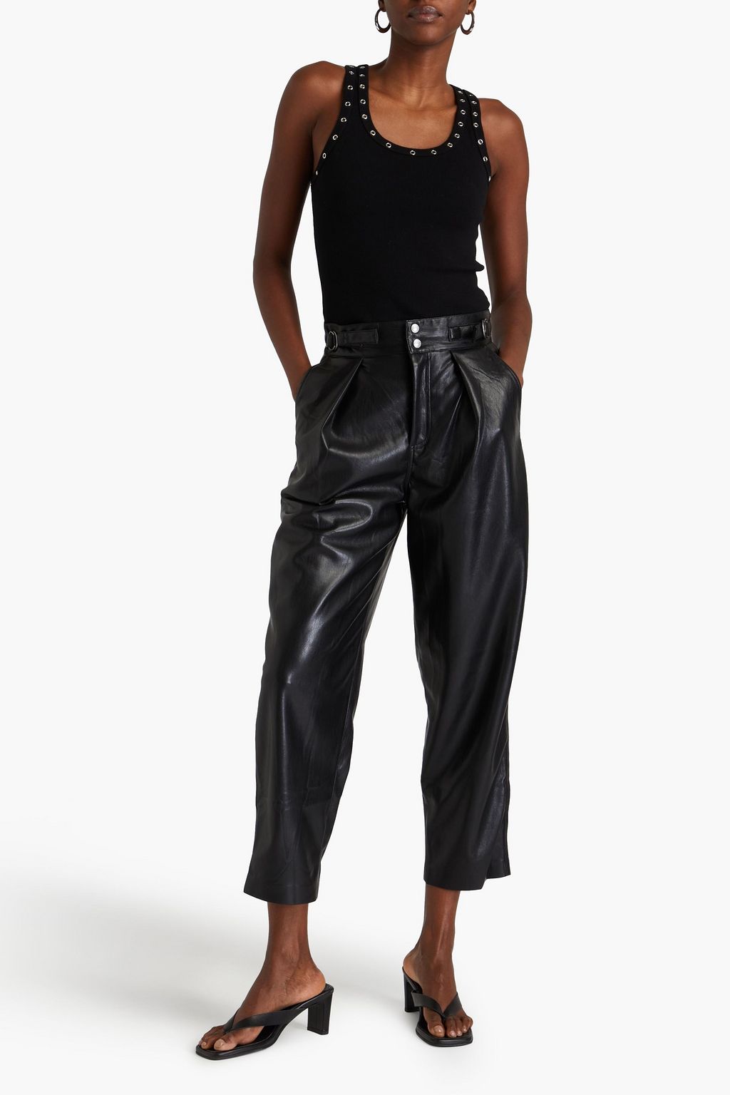 7 FOR ALL MANKIND Faux leather tapered pants