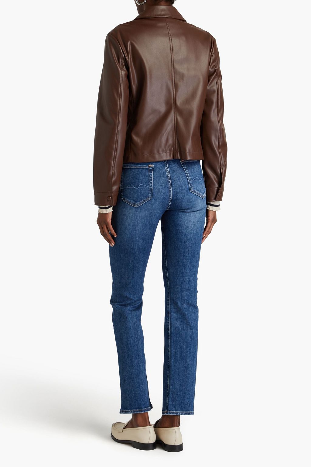 7 FOR ALL MANKIND بنطال «سوهو» بخصر عالٍ وبأرجل ضيقة