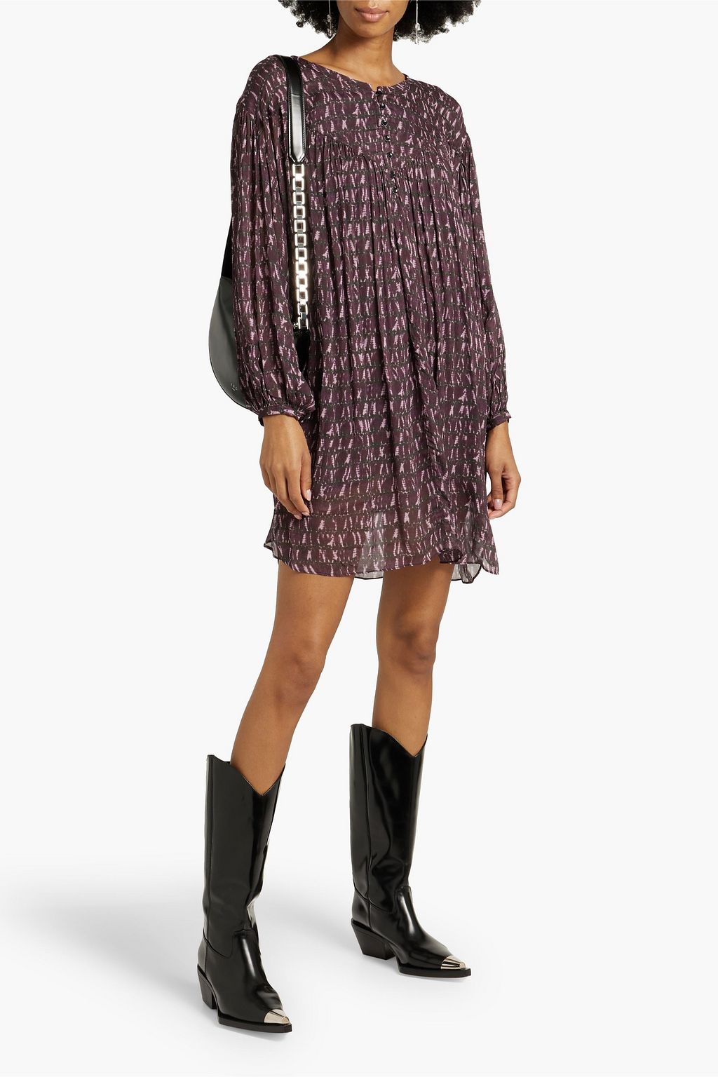 MARANT ÉTOILE Silorion tie-dyed crepon mini dress