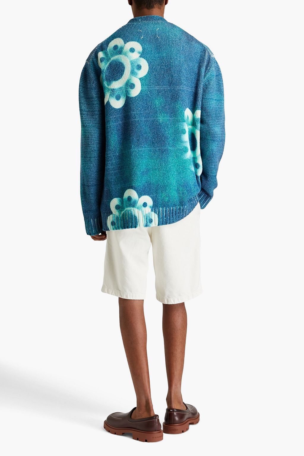 MAISON MARGIELA Tie-dyed ribbed-knit cardigan