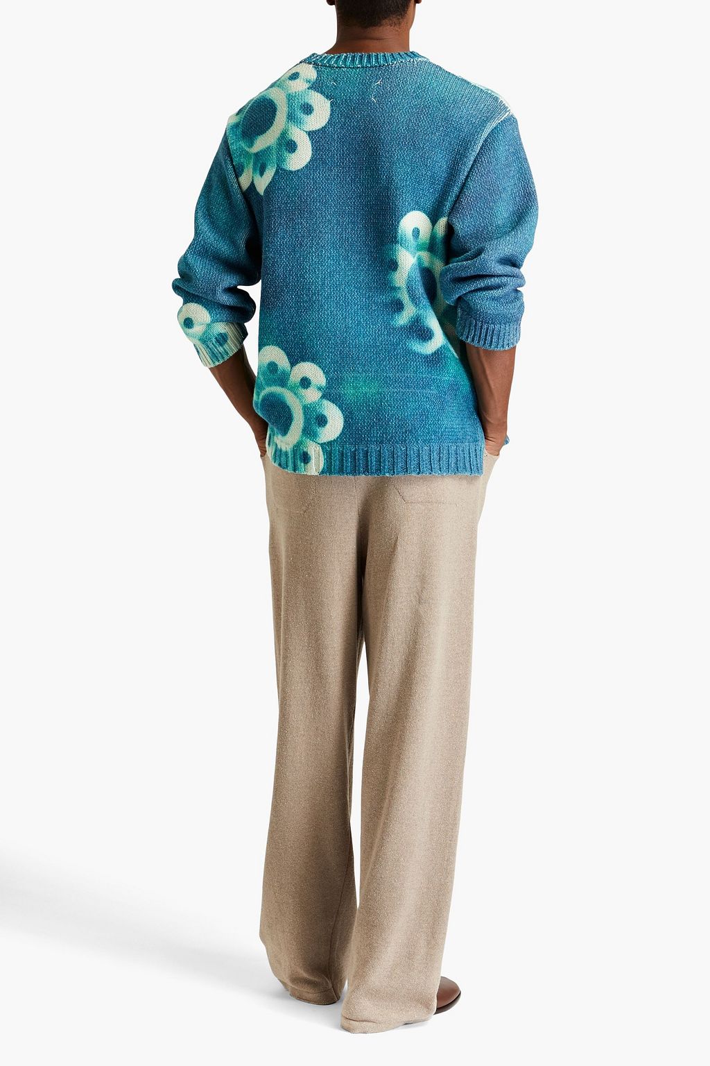 MAISON MARGIELA Tie-dyed ribbed-knit sweater