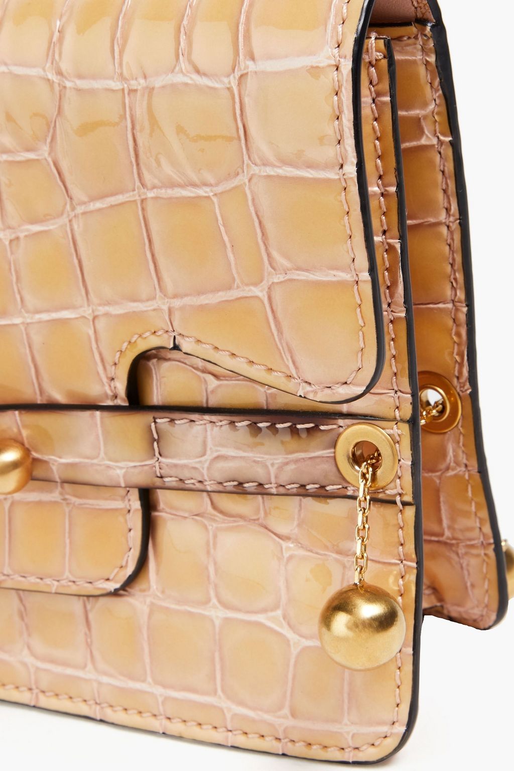 RED(V) Crossbody Bag aus Leder mit Krokodileffekt