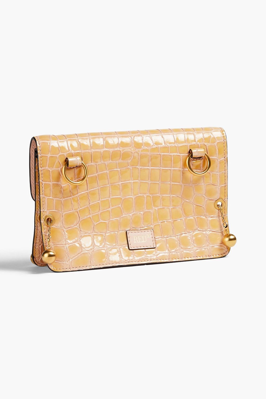RED(V) Crossbody Bag aus Leder mit Krokodileffekt