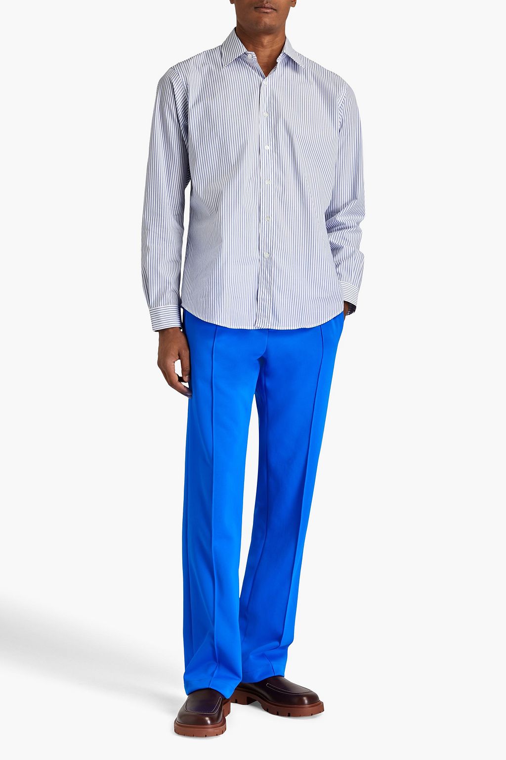 MAISON MARGIELA Striped cotton-poplin shirt