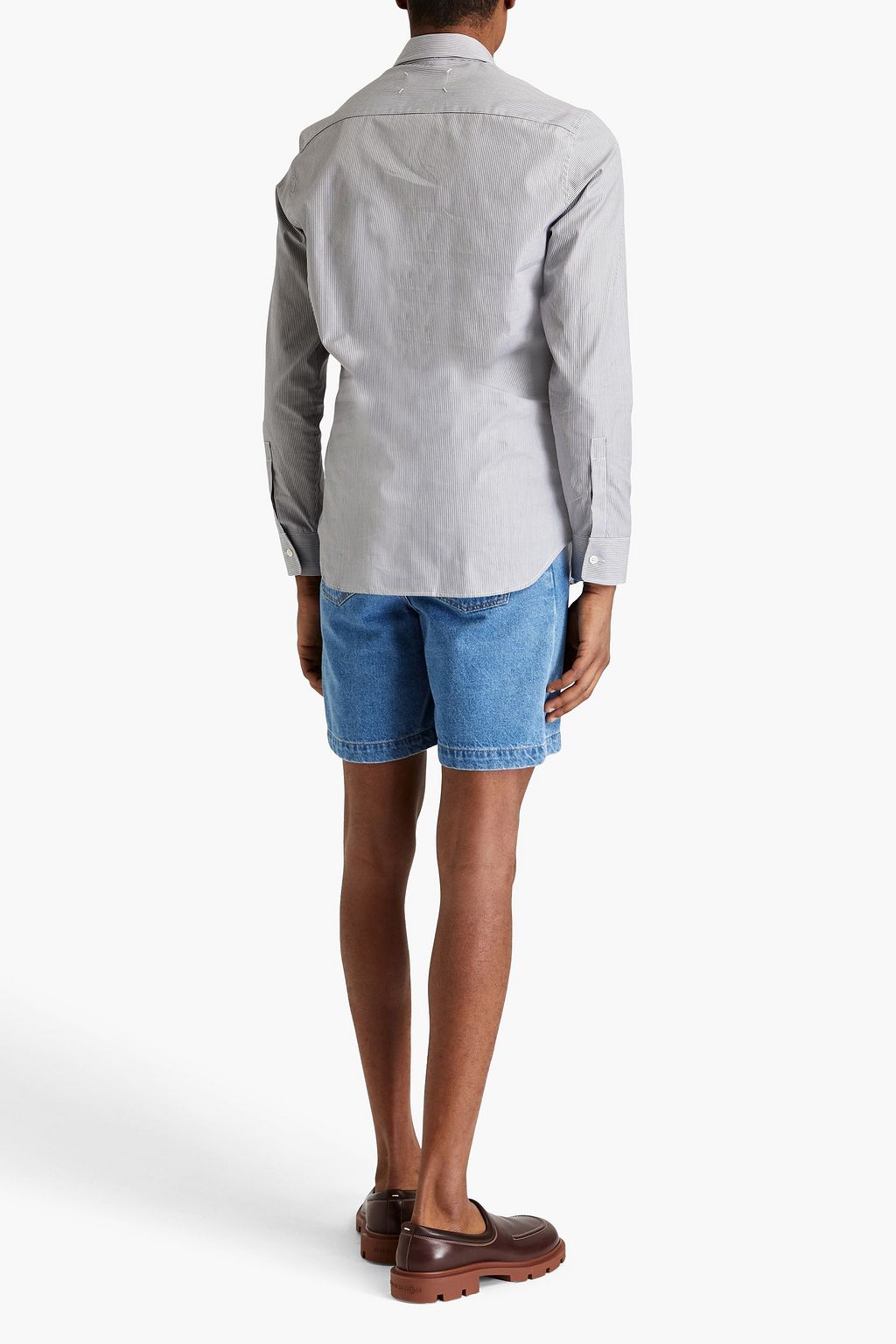 MAISON MARGIELA Striped cotton-poplin shirt