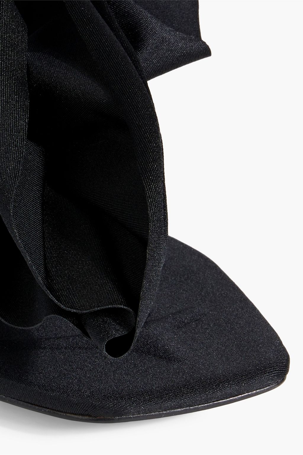ALEXANDER WANG 셀레스테 65 러플 장식 새틴 저지 뮬