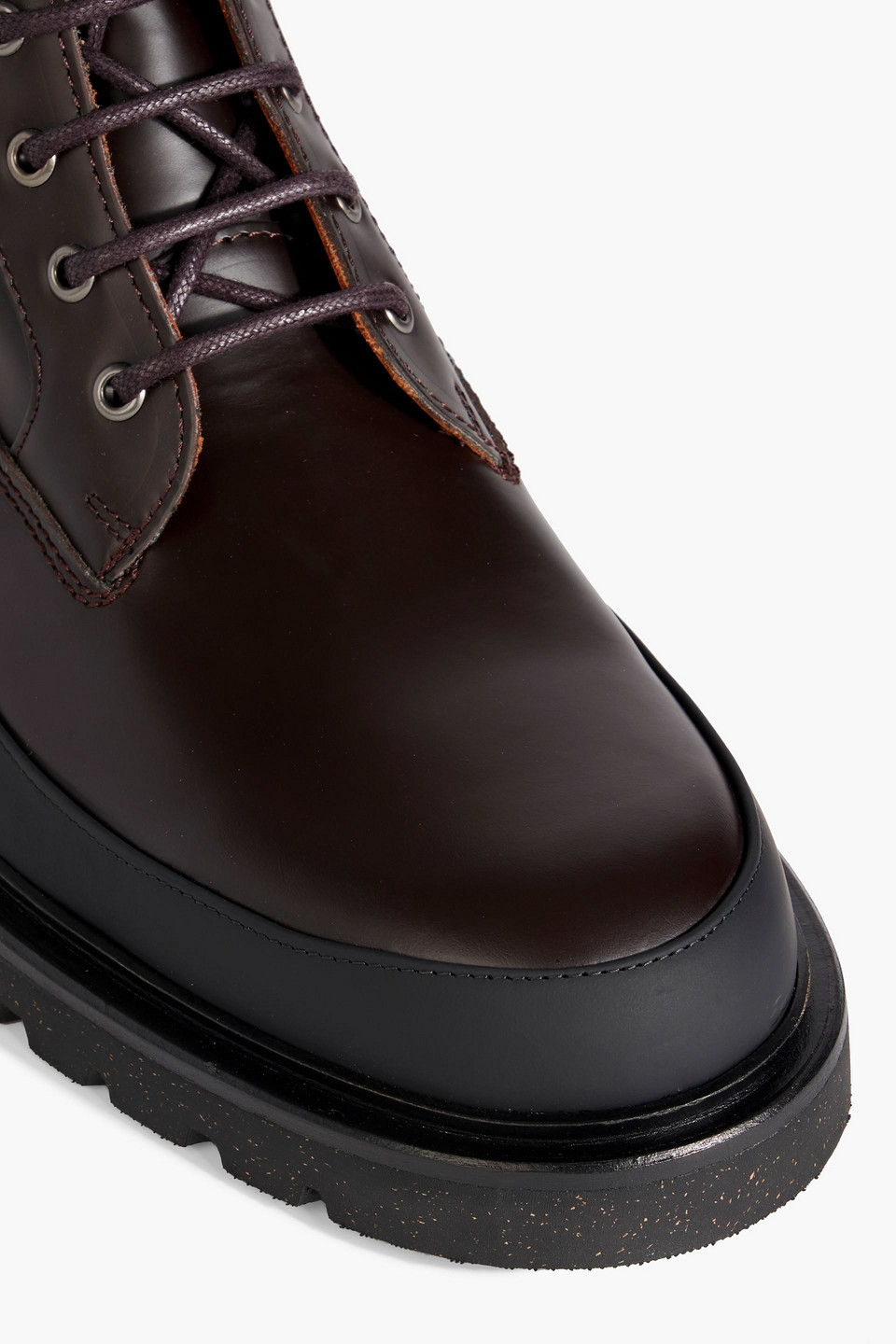 Shop Paul Smith Barents Leather Boots In Dark Brown