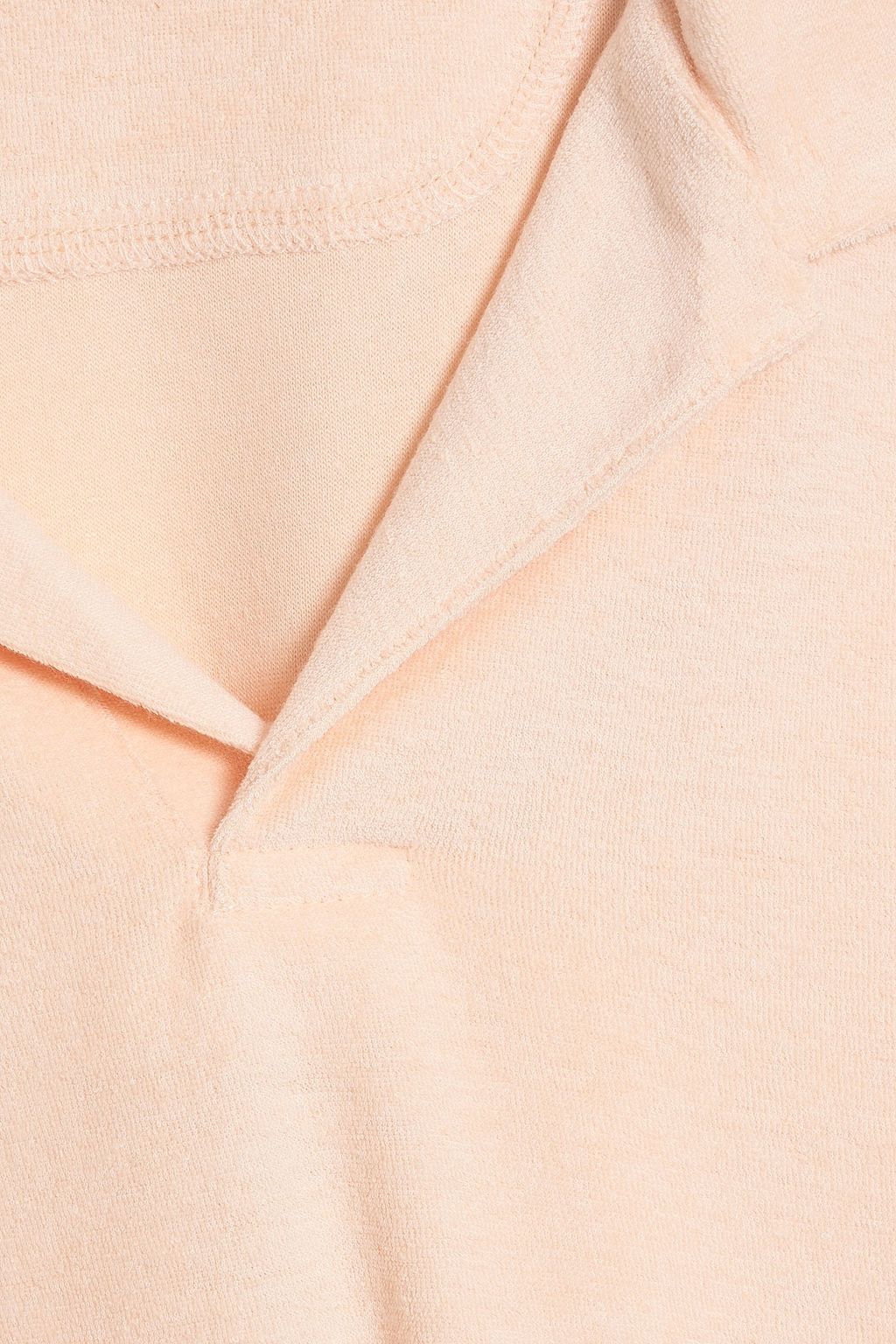 FRESCOBOL CARIOCA Faustino cotton, Lyocell and linen-blend terry polo shirt