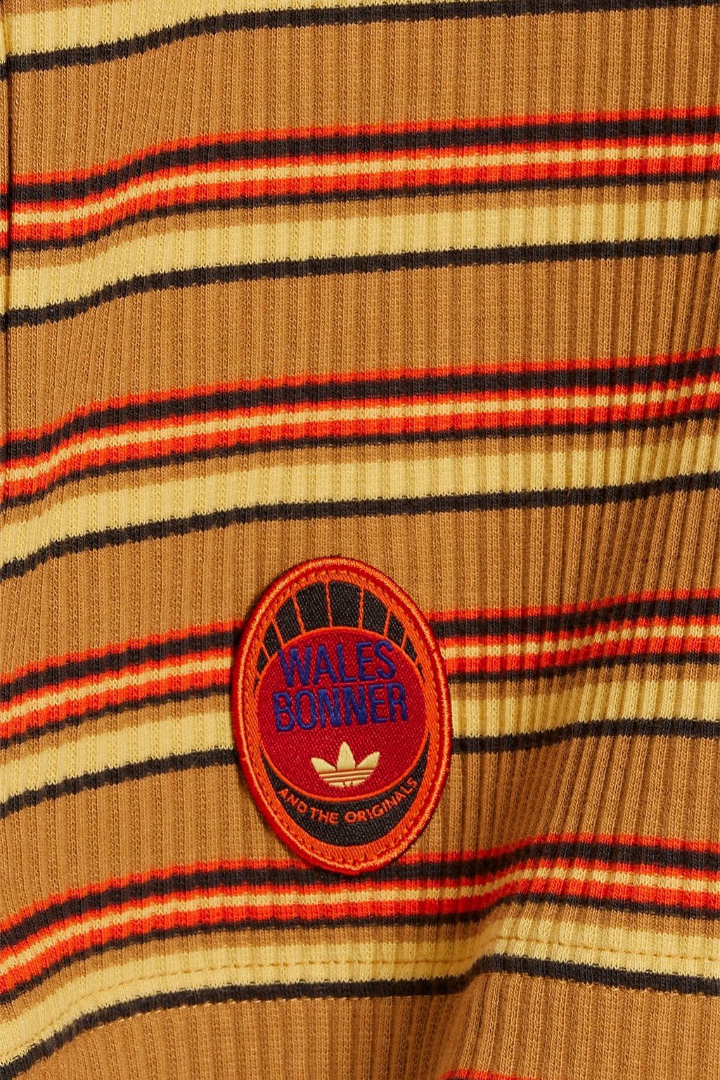 ADIDAS ORIGINALS BY WALES BONNER Ribbed striped cotton-blend T-shirt
