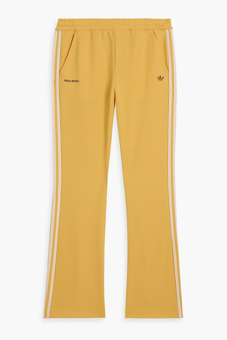 Adidas Originals By Wales Bonner Striped Tech-jersey Track Pants In Yellow