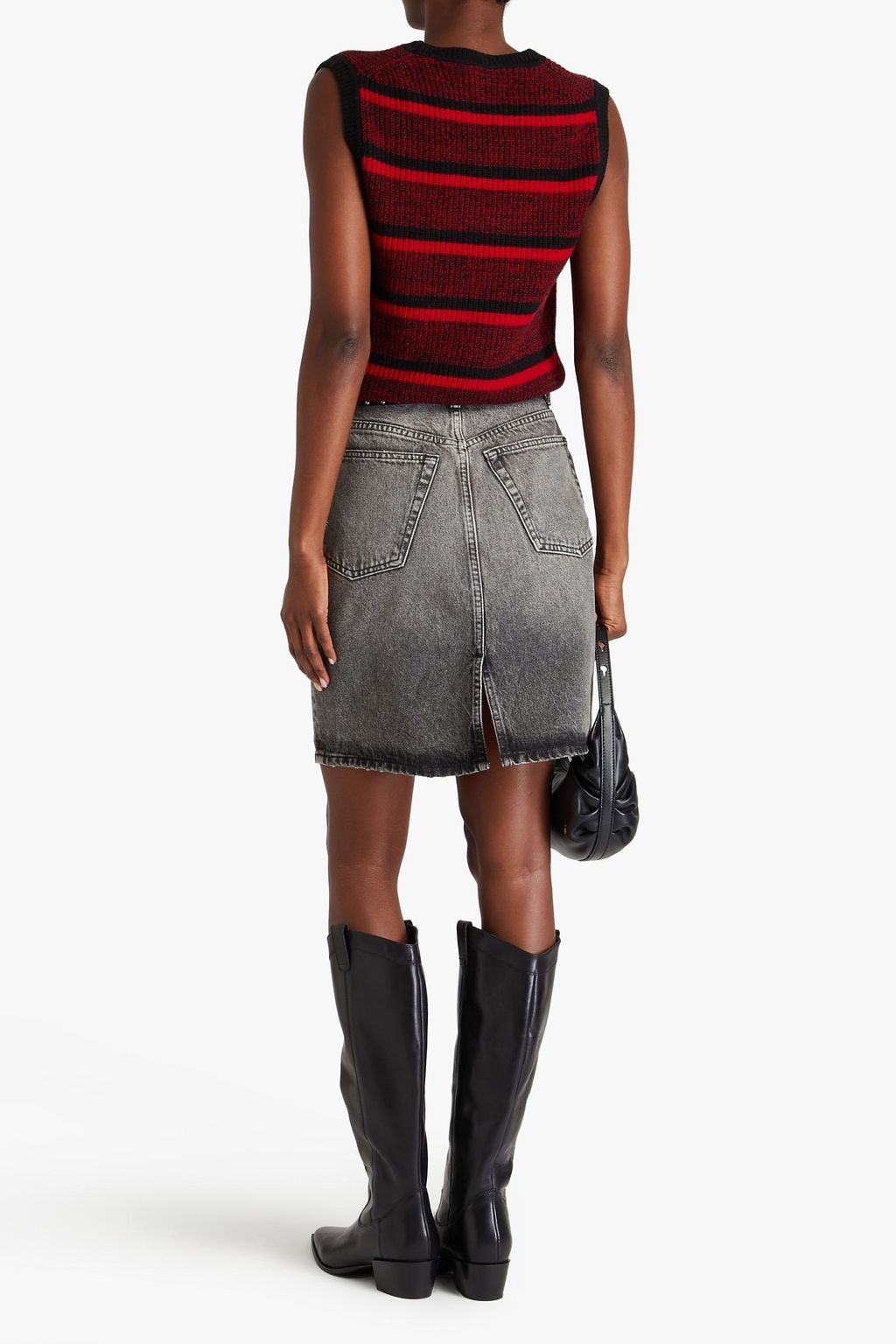 RE/DONE Striped ribbed wool vest