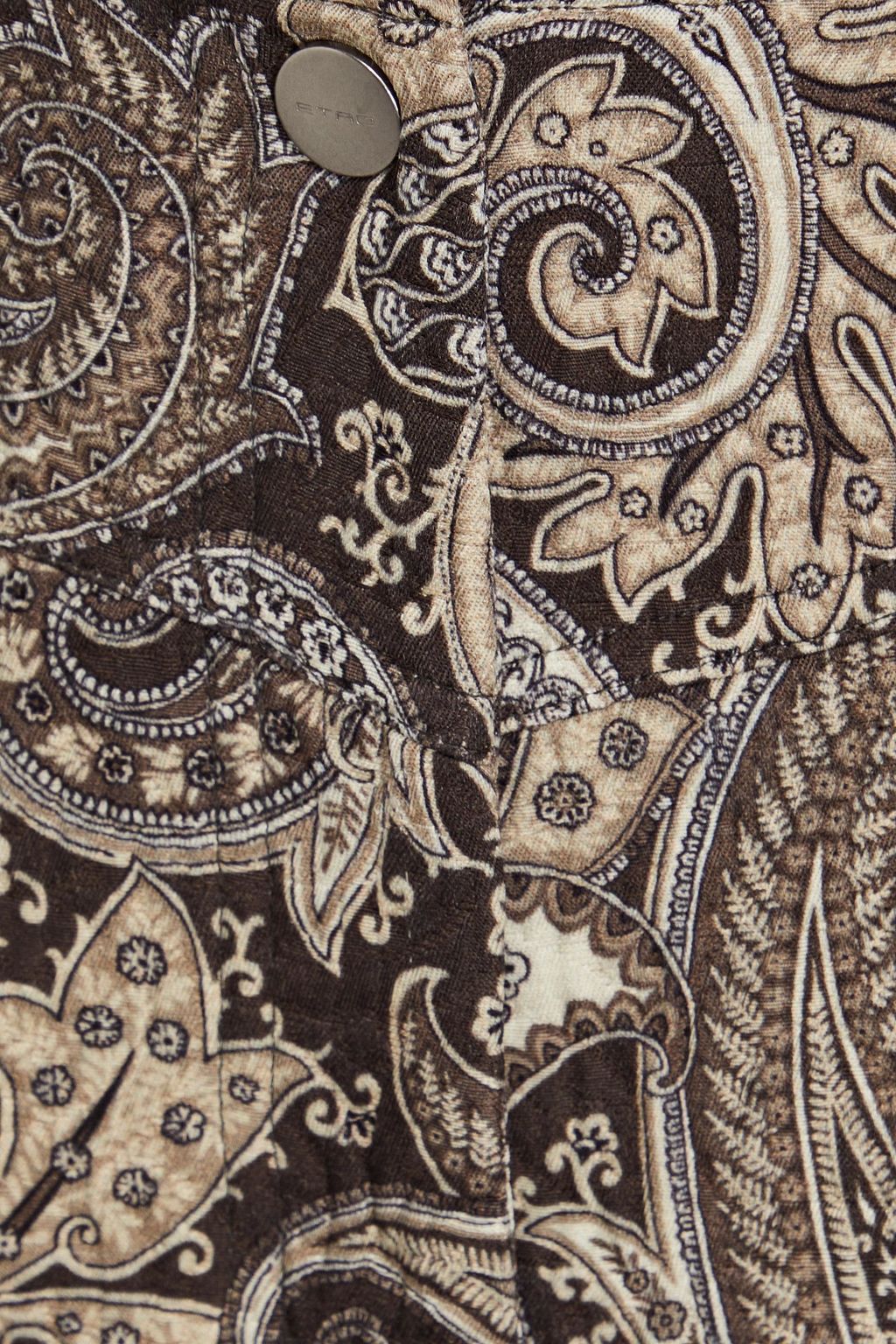 ETRO بنطال مصنوع من مزيج من القطن بحواف واسعة ومسترخية ومزين بطبعة بيزلي