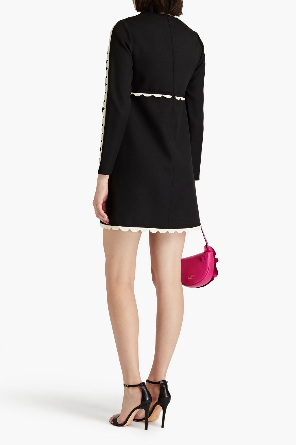 REDVALENTINO Scalloped crepe mini dress